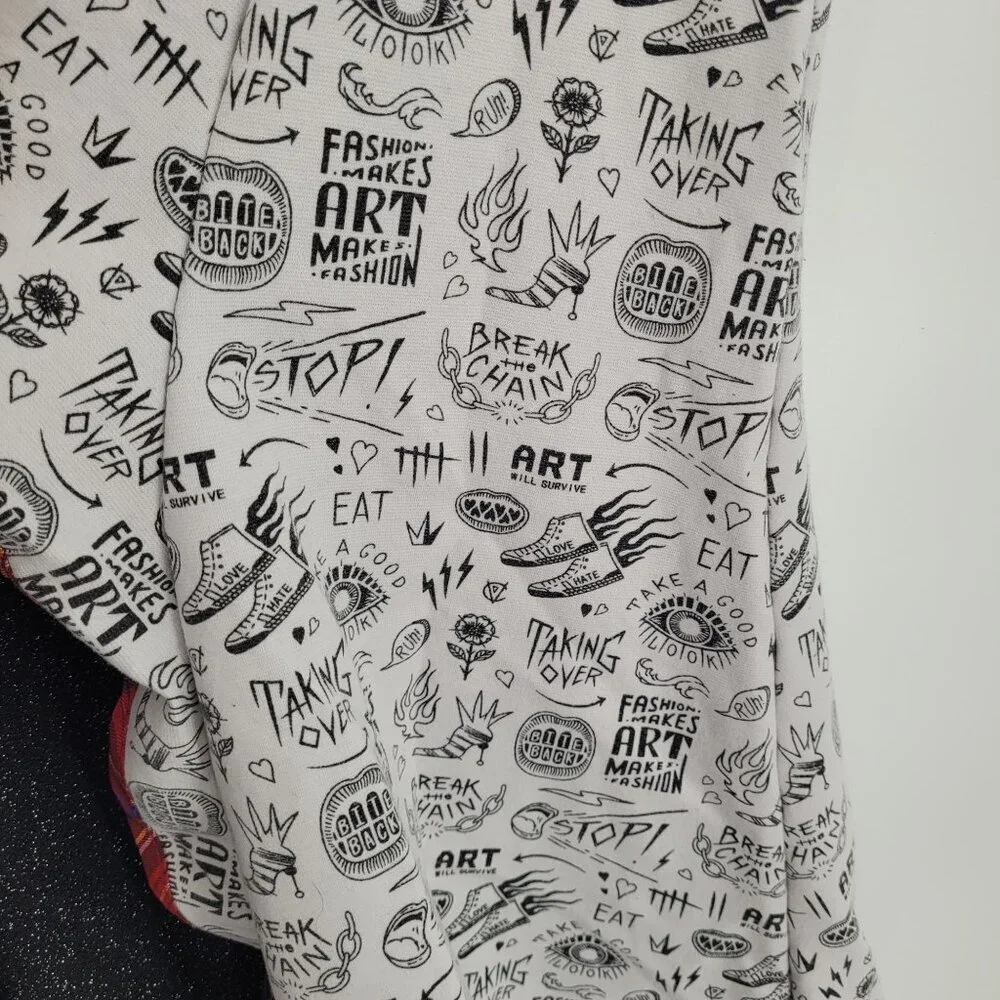 Disney Girls 11 12 Cruella Movie all over print dress 101 Dalmatians glitter